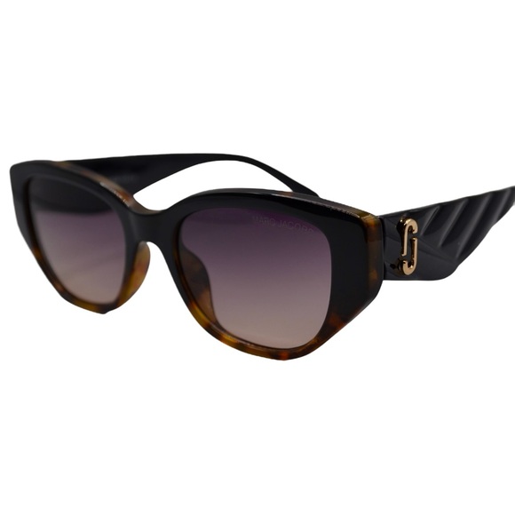 Marc Jacobs Women’s Sunglasses | Black/Tortoise | Purple Gradient Lens | New - Picture 1 of 13